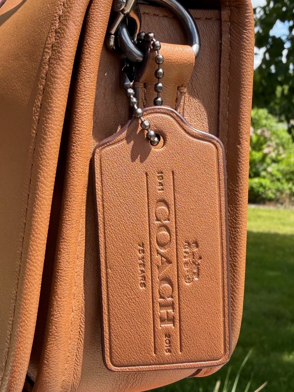 Coach LE 75th Anniversary Penny Pocket Purse Saddle Brown Leather F57461 EUC - Picture 5 of 17